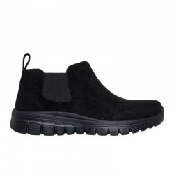 Botines Planos Mujer Skechers 100894 Negro-Negro