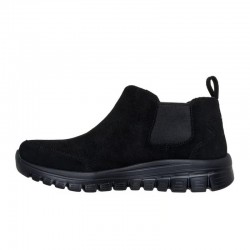 Botines Planos Mujer Skechers 100894 Negro-Negro