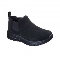 Botines Planos Mujer Skechers 100894 Negro-Negro