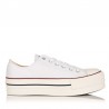 Zapatillas Lona Mujer Victoria Tribu Doble Blanco