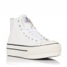 Botines Planos Mujer Victoria Tribu Doble Botín Efecto Piel Blanco