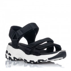 Sandalias Planas Mujer Skechers 31514 Negro