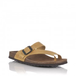 Sandalias Planas Mujer Inter-Bios 7119 Mostaza