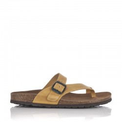 Sandalias Planas Mujer Inter-Bios 7119 Mostaza