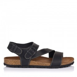 Sandalias Planas Hombre Inter-Bios 9557 Negro