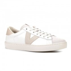 Sneakers Mujer Victoria Berlín Piel & Serraje Hielo