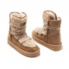 Botines Planos Mujer D.franklin Nordic Fur Sand Cuero