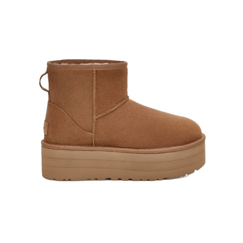 Botines Planos Mujer UGG Classic Mini Plataform Camel