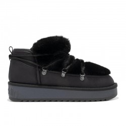 Botines Planos Mujer D.franklin Nordic Trk Fur Low Negro