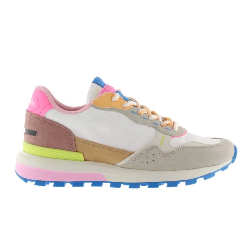 Sneakers Mujer Victoria Luna Nylon & Serraje Blanco
