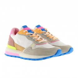 Sneakers Mujer Victoria Luna Nylon & Serraje Blanco