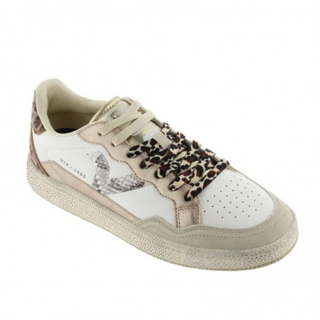 Sneakers Mujer Victoria Smash - Animal Mix Beig