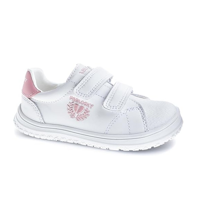 Barefoot Niña Pablosky Lona 980070 Blanco-Rosa