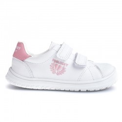 Barefoot Niña Pablosky Lona 980070 Blanco-Rosa