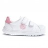 Barefoot Niña Pablosky Lona 980070 Blanco-Rosa