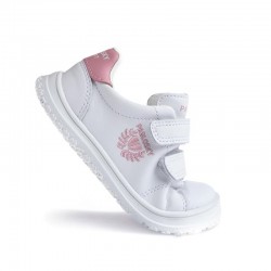 Barefoot Niña Pablosky Lona 980070 Blanco-Rosa