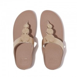 Sandalias Planas Mujer Fitflop Halo Bead-Circle Beig