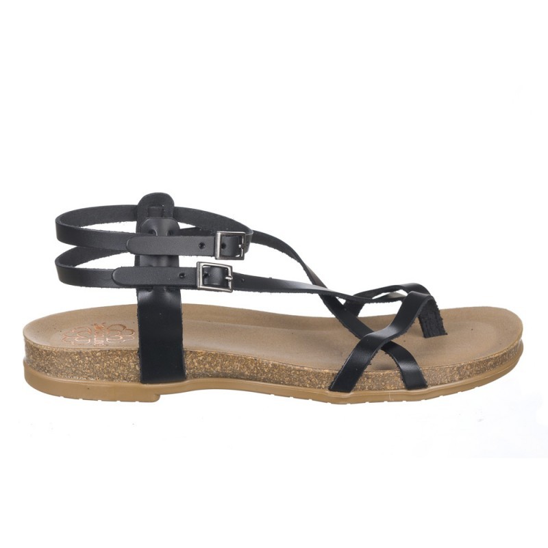 Sandalias Planas Mujer Porronet 3134 Negro