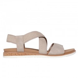 Sandalias Planas Mujer Skechers 114705 Taupe
