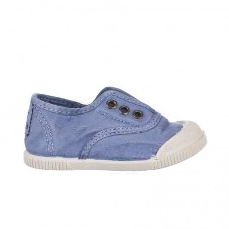 Zapatillas Lona Ba Niña Natural World 4520E Celeste