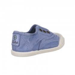 Zapatillas Lona Ba Niña Natural World 4520E Celeste