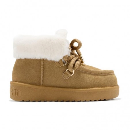 Botines Planos Mujer D.franklin Nordic Mid Fur Cuero