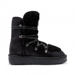 Botines Planos Mujer D.franklin Nordic Fur Negro
