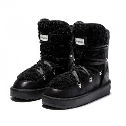Botines Planos Mujer D.franklin Nordic Fur Negro