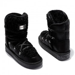 Botines Planos Mujer D.franklin Nordic Fur Negro