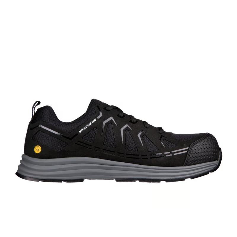 Sneakers Hombre Skechers Work: Malad Ii Comp Toe Negro
