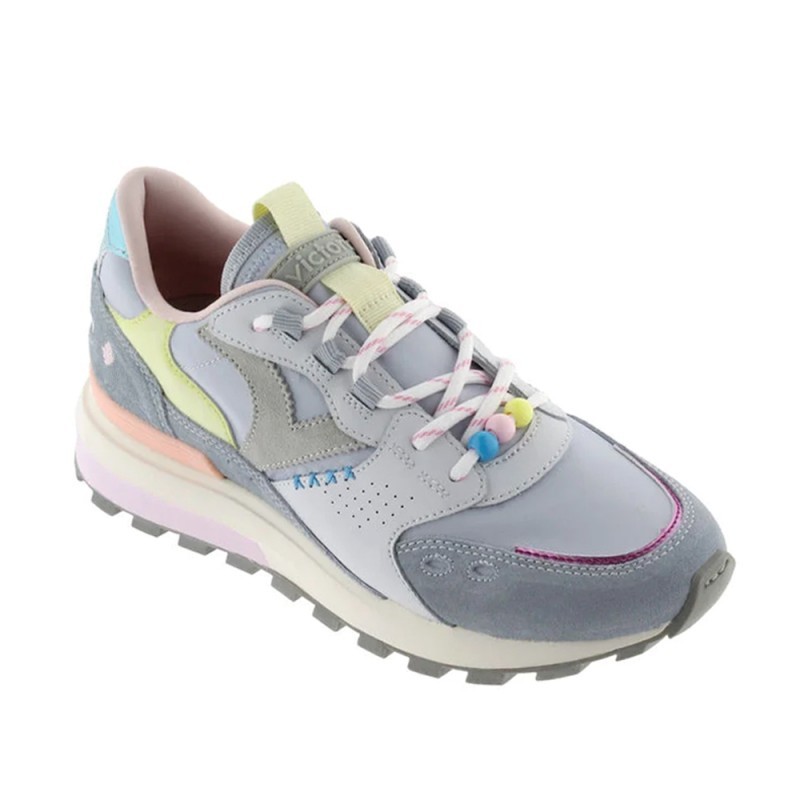 Sneakers Mujer Victoria Luna Nylon & Serraje Azul