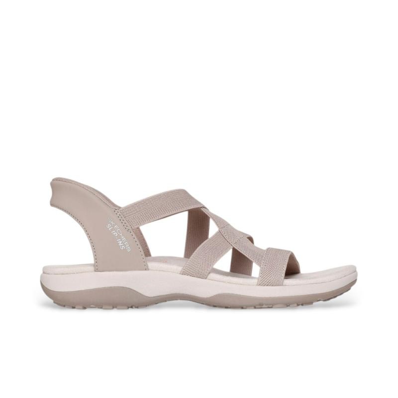 Sandalias Planas Mujer Skechers 163460 Taupe