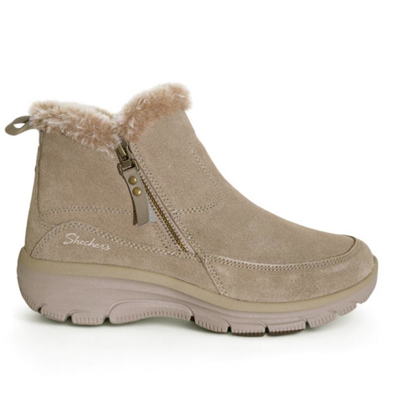 Botines Planos Mujer Skechers Easy Going Taupe