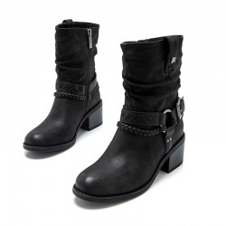 Botines de Tacón Mujer MTNG 59348 Negro