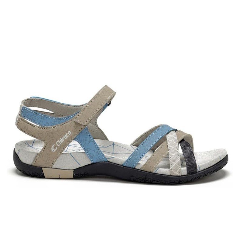 Sandalias Planas Mujer Chiruca Malibu 04 Beig