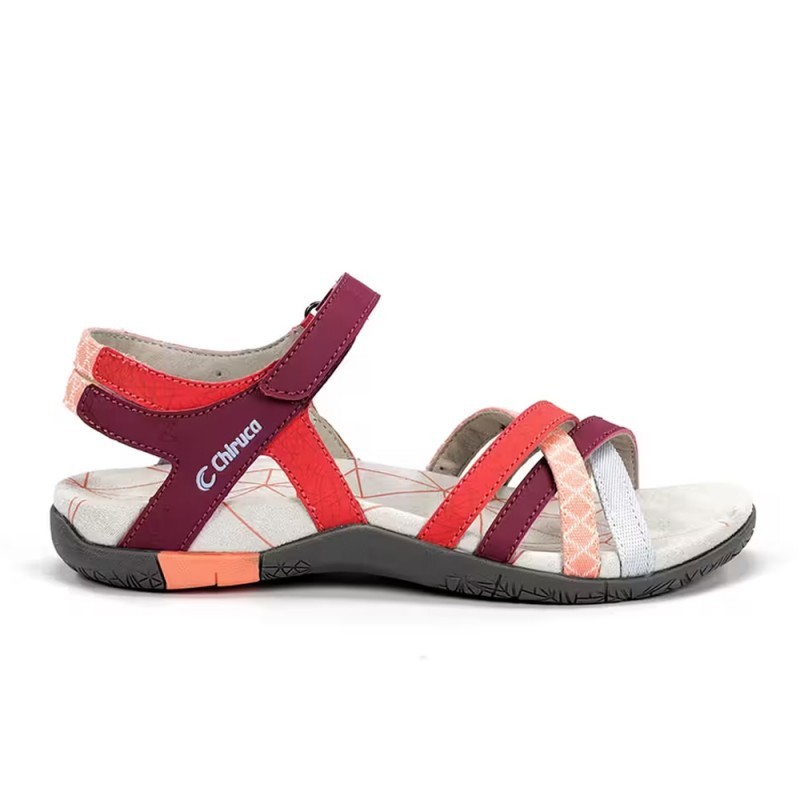 Sandalias Planas Mujer Chiruca Malibu 17 Burdeos