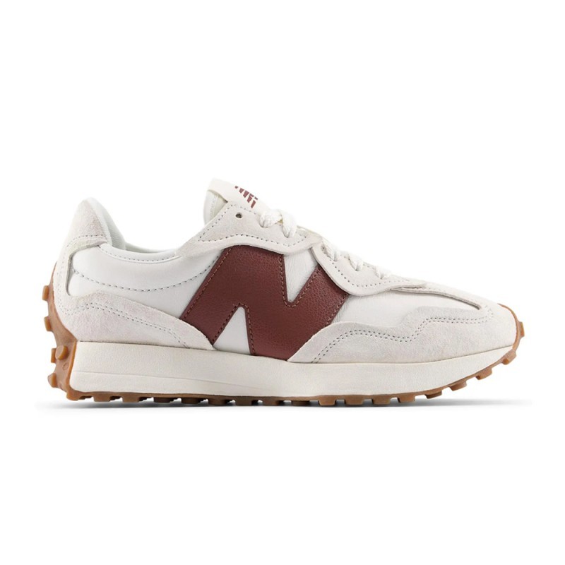 Sneakers Mujer New Balance U327 Blanco-Burdeos