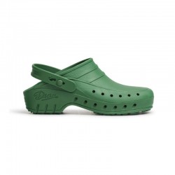 Zuecos Mujer Dian 02/S Perforado Verde