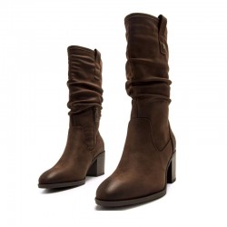 Botas de Tacón Mujer MTNG 59357 Marron