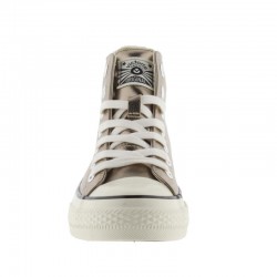 Sneakers Mujer Victoria Tribu Brillo Metal Oro