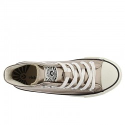 Sneakers Mujer Victoria Tribu Brillo Metal Oro