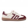 Sneakers Mujer Back 70 108005 Blanco-Burdeos