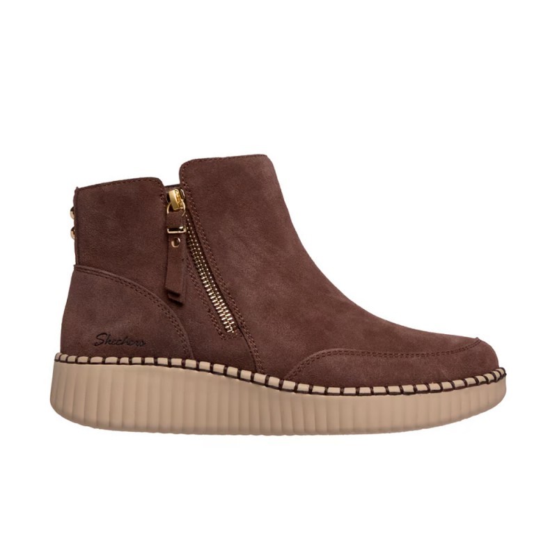 Botines Planos Mujer Skechers Wilshire Blvd - Weekend Crush Marron