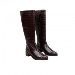 Botas Planas Mujer Wonders 1808 Marron