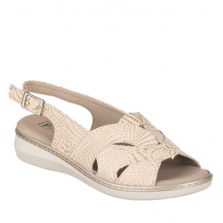 Sandalias Planas Mujer Pitillos 5581 Oro