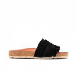 Sandalias Planas Mujer Verbenas Rocio Negro