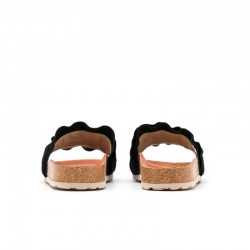 Sandalias Planas Mujer Verbenas Rocio Negro