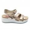 Sandalias Planas Mujer Fluchos F1478 Oro