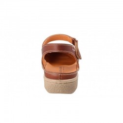 Sandalias Planas Mujer Laura Azaña 11985 Cuero