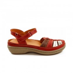 Sandalias Planas Mujer Laura Azaña 11985 Rojo